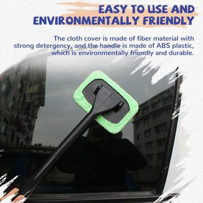 Car Window Cleaner Brush Kit Windshield Cleaning Wash Tool Inside Interior Auto Glass Wiper With Long Handle Car Accessories