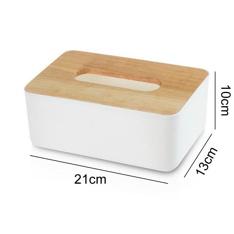 Japanese Tissue Box Wooden Cover Toilet Paper Box Solid Wood Napkin Holder Case Simple Stylish Home Car Tissue Paper Dispenser