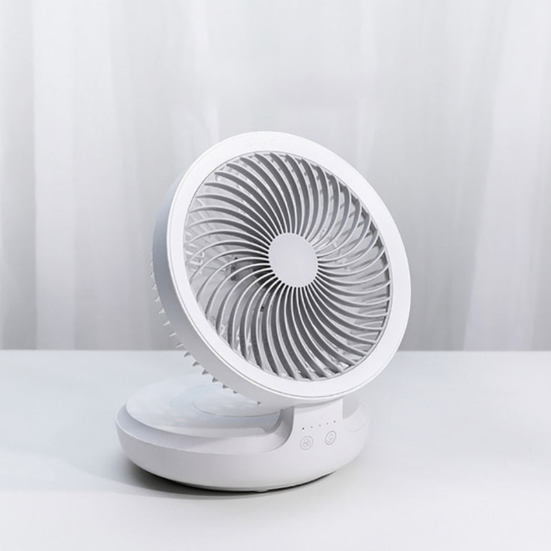 Air circulation desktop small suspended electric fan desktop office charging wall hanging folding kitchen