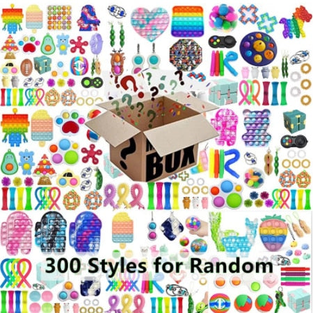 5-100pcs Random Fidget Toys Mystery Gifts Pack Surprise Box 300 Different Fidget Set Antistress Relief Toys for kids