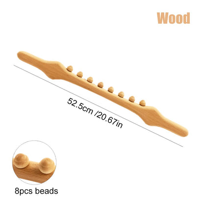 Wooden Therapy Massager Roller Trigger Point Massager Stick for Fascia Cellulite Muscle &amp; Abdomen Body, Muscle Belly Relief Tool