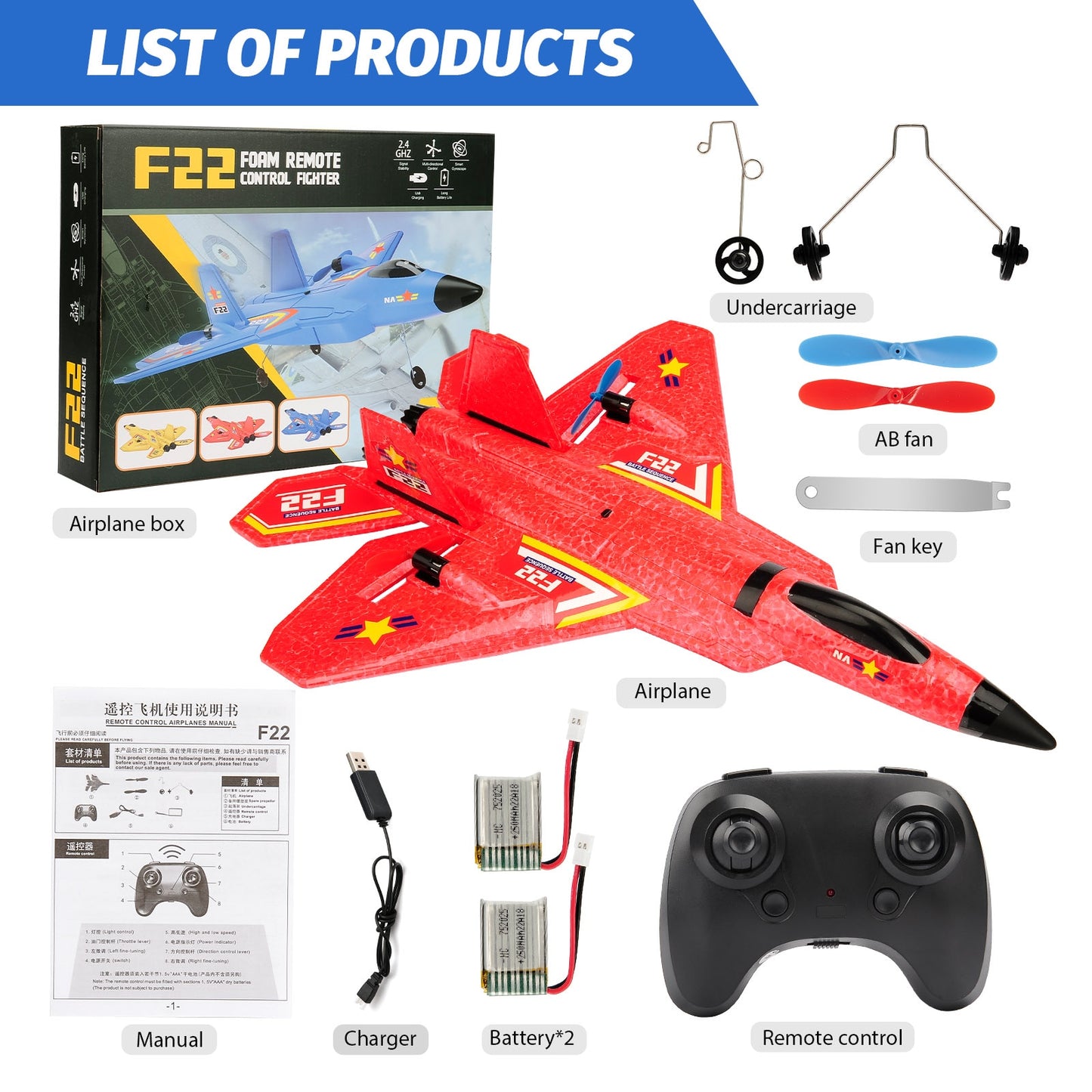 RC Plane F22 raptor Helicopter Remote Control aircraft 2.4G Airplane Remote Control EPP Foam plane Children toys