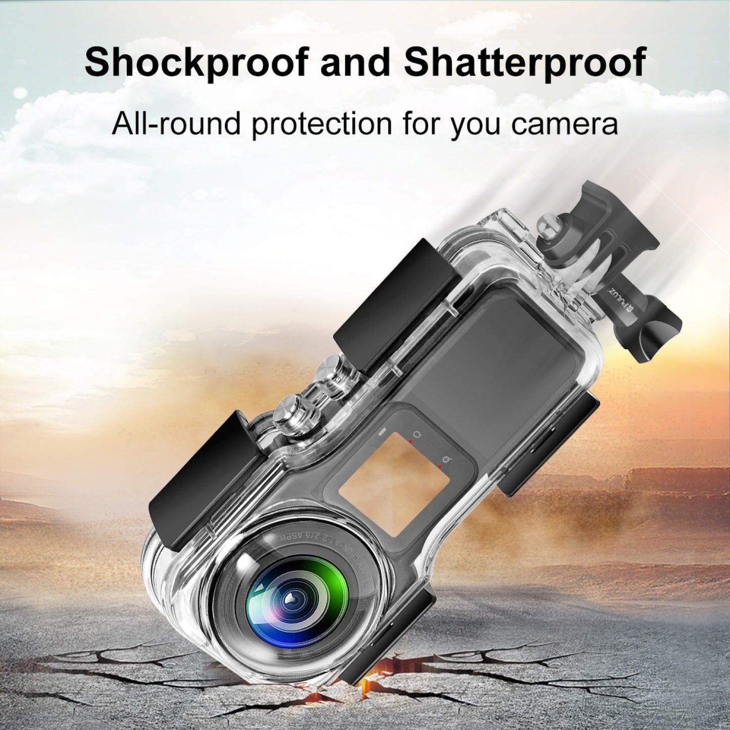 PULUZ 40m Underwater Waterproof Housing Case For Insta360 One RS 1-Inch 360 Edition Panoramic Camera Protective Case Accessories