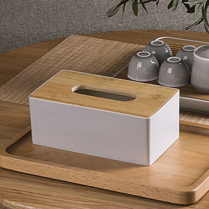 Wooden tissue holder household tissue storage box detachable tissue box elegant and simple