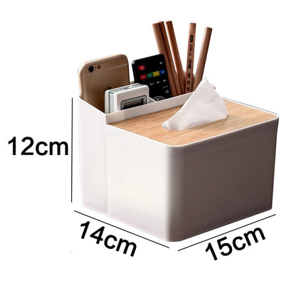 Japanese Tissue Box Wooden Cover Toilet Paper Box Solid Wood Napkin Holder Case Simple Stylish Home Car Tissue Paper Dispenser