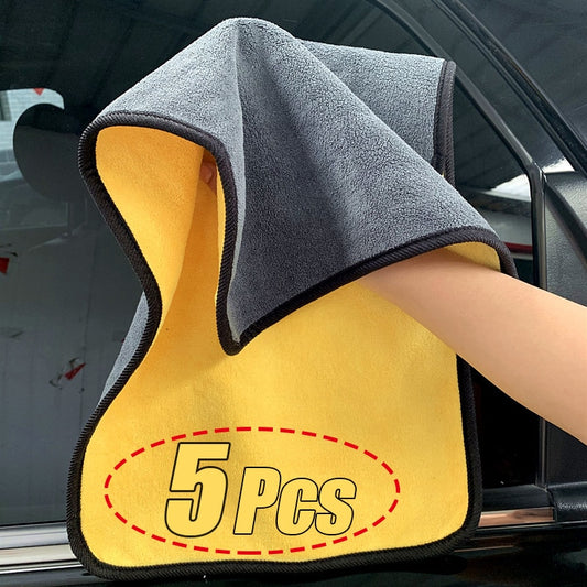 Microfiber Cleaning Towel Thicken Soft Drying Cloth Car Body  Washing Towels Double Layer Clean Rags 30/40/60cm