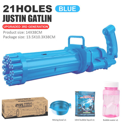 READY STOCK Gatling bubble machine Fully automatic Outdoor children's toys hot style Hot sale Kids Toys