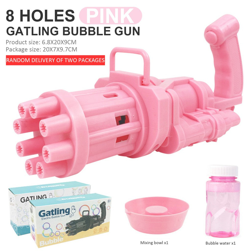 READY STOCK Gatling bubble machine Fully automatic Outdoor children's toys hot style Hot sale Kids Toys