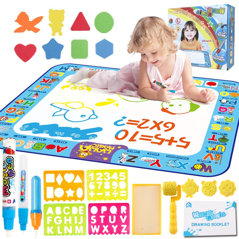 Magic Doodle Mat Water Drawing Pad Mat 100 X 75CM Large Painting Writing Educational Mat Toys for Girls Boys Age 3 - 12