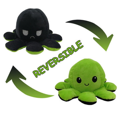 Reversible Plush Toy Stuffed Animal Mood Plush Double-Sided Flip Help You Express Your Emotions Cute Gift