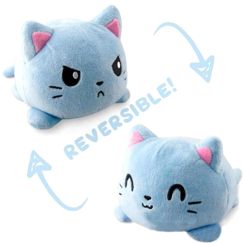 Reversible Plush Toy Stuffed Animal Mood Plush Double-Sided Flip Help You Express Your Emotions Cute Gift