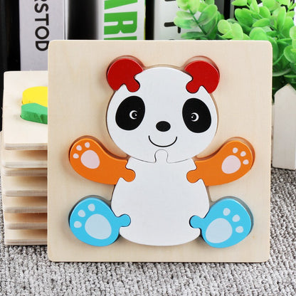 【READY STOCK】15CM*15CM Puzzle Wooden Toys Cute Cartoon Animal & Transportation Lego Kids Early Learning Educational