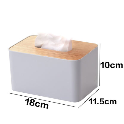 Japanese Tissue Box Wooden Cover Toilet Paper Box Solid Wood Napkin Holder Case Simple Stylish Home Car Tissue Paper Dispenser