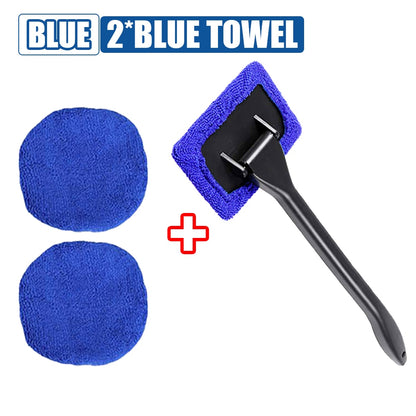 Car Window Cleaner Brush Kit Windshield Cleaning Wash Tool Inside Interior Auto Glass Wiper With Long Handle Car Accessories