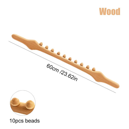 Wooden Therapy Massager Roller Trigger Point Massager Stick for Fascia Cellulite Muscle &amp; Abdomen Body, Muscle Belly Relief Tool