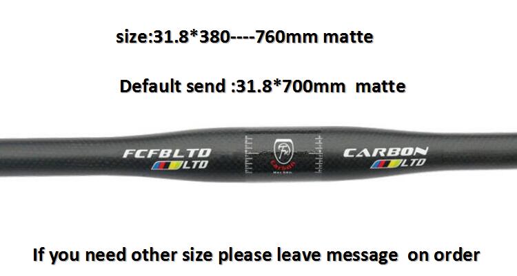 FCFB carbon fiber bicycle handlebar matt / glossy mountain bike carbon handlebar31.8/25.4/mm  600mm - 760mm mtb bicycle parts