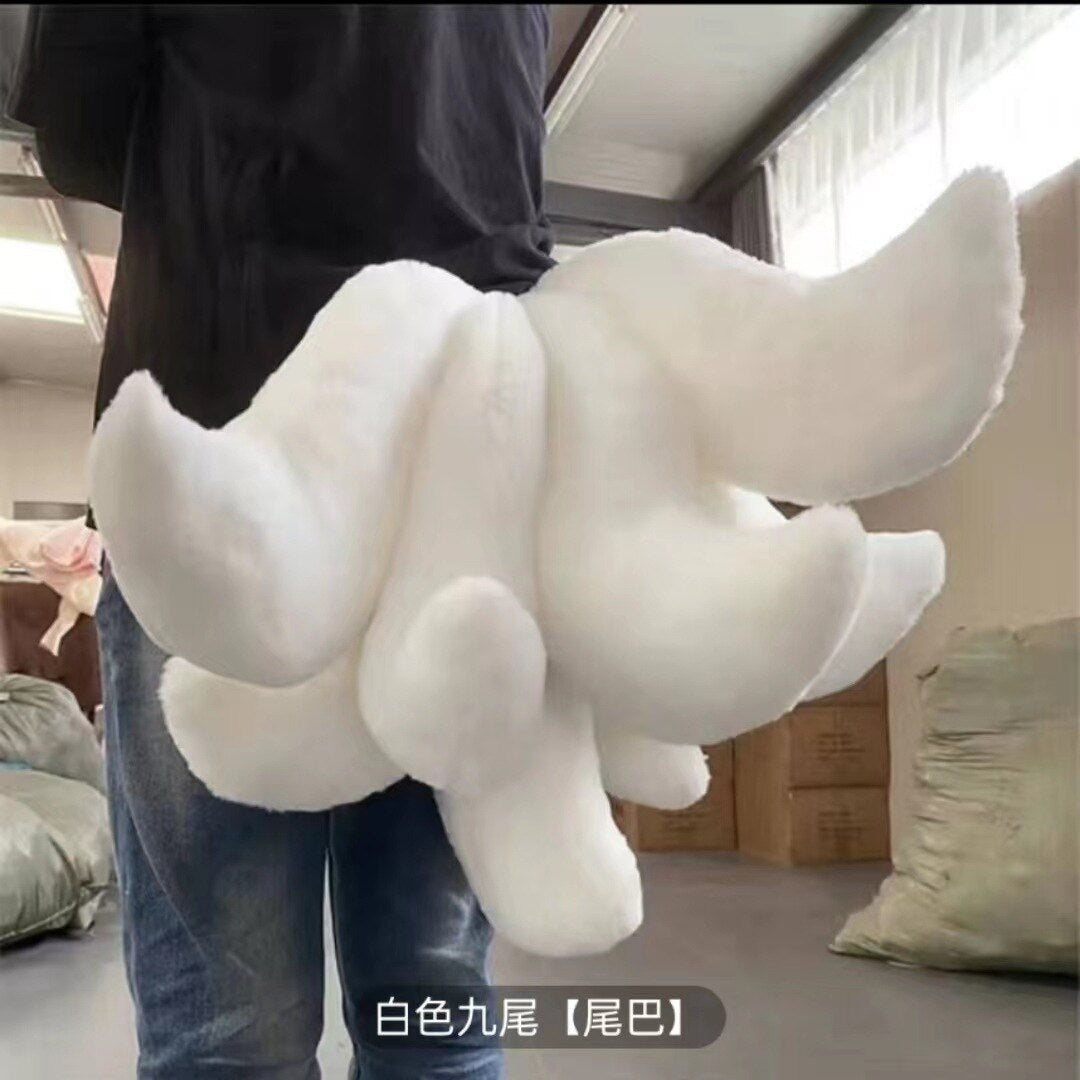 Kawaii Fox Plush Filled Doll Nine Tailed Fox Grow Tail Plush Creative Spoof Pillow Sofa Decoration Toys For Kids Girl Xmas Gifts