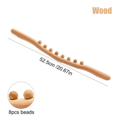 Wooden Therapy Massager Roller Trigger Point Massager Stick for Fascia Cellulite Muscle &amp; Abdomen Body, Muscle Belly Relief Tool