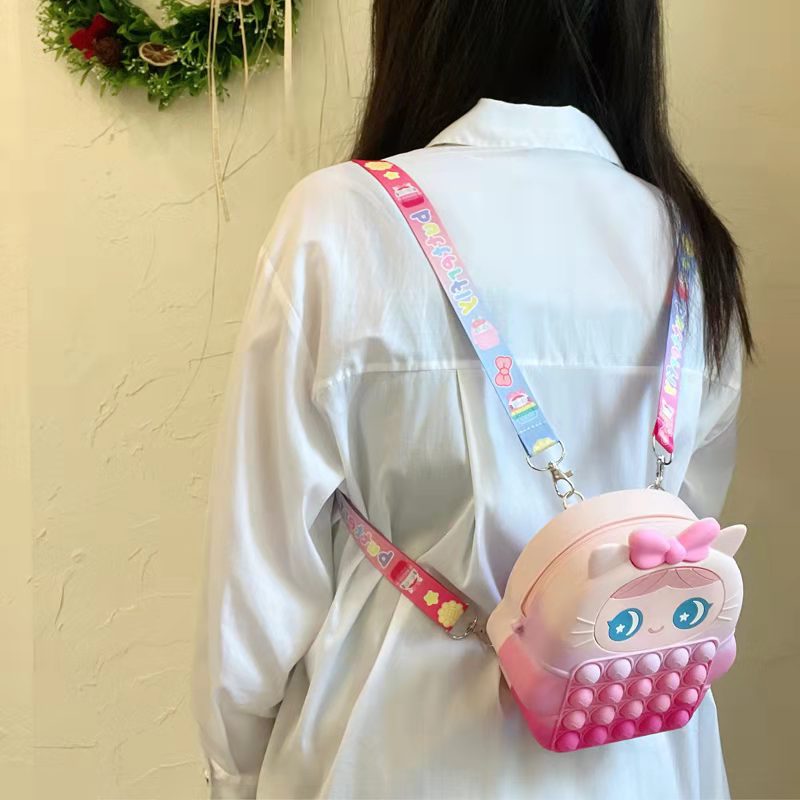 Large Size Cartoon Girl Backpack Fidget Toys Kawaii Shoulder Bag Antistress Squishy Squeeze Toy for Girl Gifts Pop Free Shipping