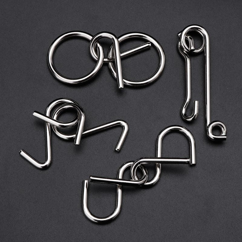 Nine Links Full Set of Educational Toys Difficult People&#39; Intellectual Toys Luban Lock Hole Open Lock Adult Student Ring Release