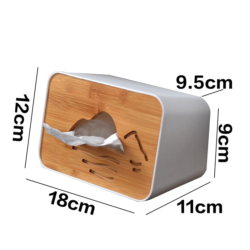 Japanese Tissue Box Wooden Cover Toilet Paper Box Solid Wood Napkin Holder Case Simple Stylish Home Car Tissue Paper Dispenser