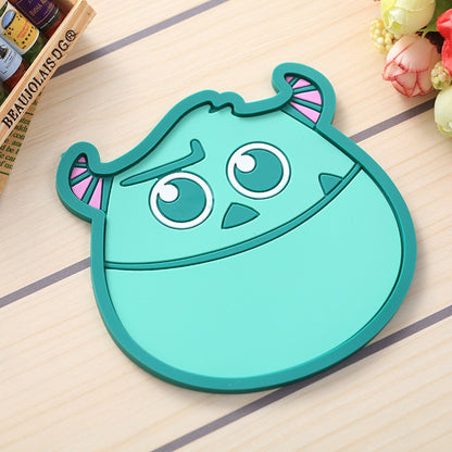 Creative Cartoon Cute Animal Coaster Silicone Thermal Insulation Non-Slip Mat Practical Tea Coaster Bowl Mat Small Plate Mat