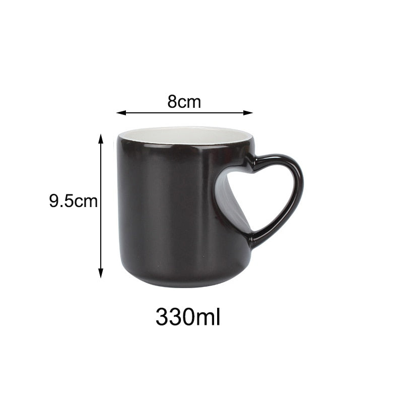 Customized Ceramic Magic Mug Pour in hot water pictures display mugs Print Picture Photo LOGO Text Hot Water Change Color cup