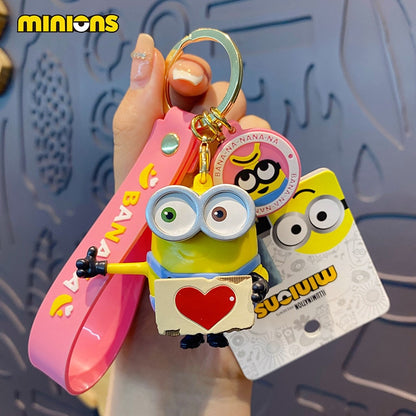 New Anime Little Yellow Man Cartoon Minions Animal Series Bag Pendant Cute Creative Animation Toys Keyring Car Accessories Gifts