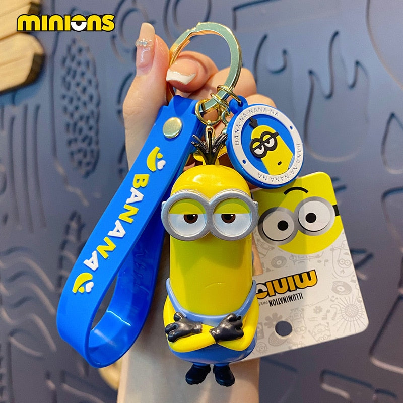 New Anime Little Yellow Man Cartoon Minions Animal Series Bag Pendant Cute Creative Animation Toys Keyring Car Accessories Gifts