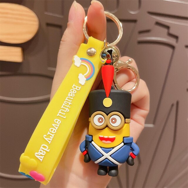 New Anime Little Yellow Man Cartoon Minions Animal Series Bag Pendant Cute Creative Animation Toys Keyring Car Accessories Gifts