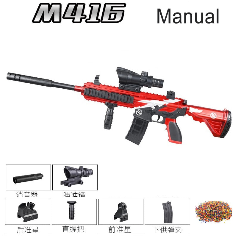 Sniper Rifle M416 Toy Gun Manual 98K AWM Water Gel Blaster Pistol Outdoor Game AirSoft Weapon Pistola For Boy Adults Gift