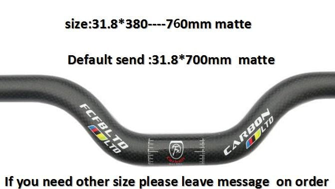 FCFB carbon fiber bicycle handlebar matt / glossy mountain bike carbon handlebar31.8/25.4/mm  600mm - 760mm mtb bicycle parts