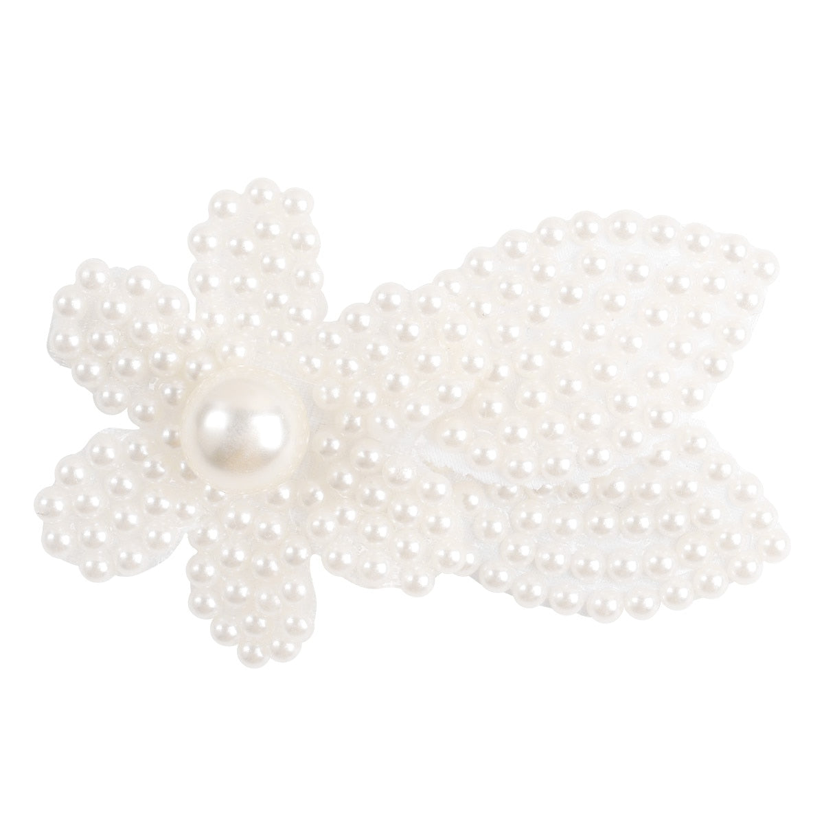 White Pearl Hair Bows With Hair Clips For Girls Kids Boutique Layers Bling Rhinestone Center Bows Hairpins Hair Accessories