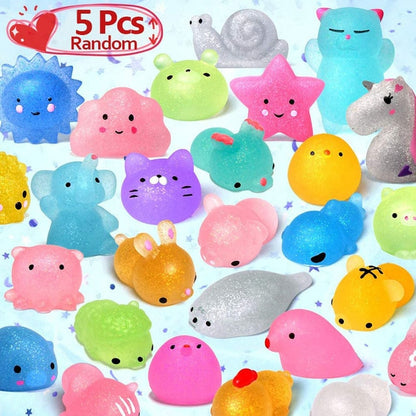 50-5PCS Kawaii Squishies Mochi Anima Squishy Toys For Kids Antistress Ball Squeeze Party Favors Stress Relief Toys For Birthday