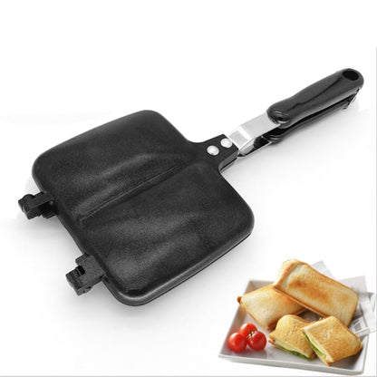 Grilled Sandwich Panini Maker,Bread Toast Breakfast Machine,Hot Sandwich Pan,Nonstick Aluminum Removable Flip Frying Pan