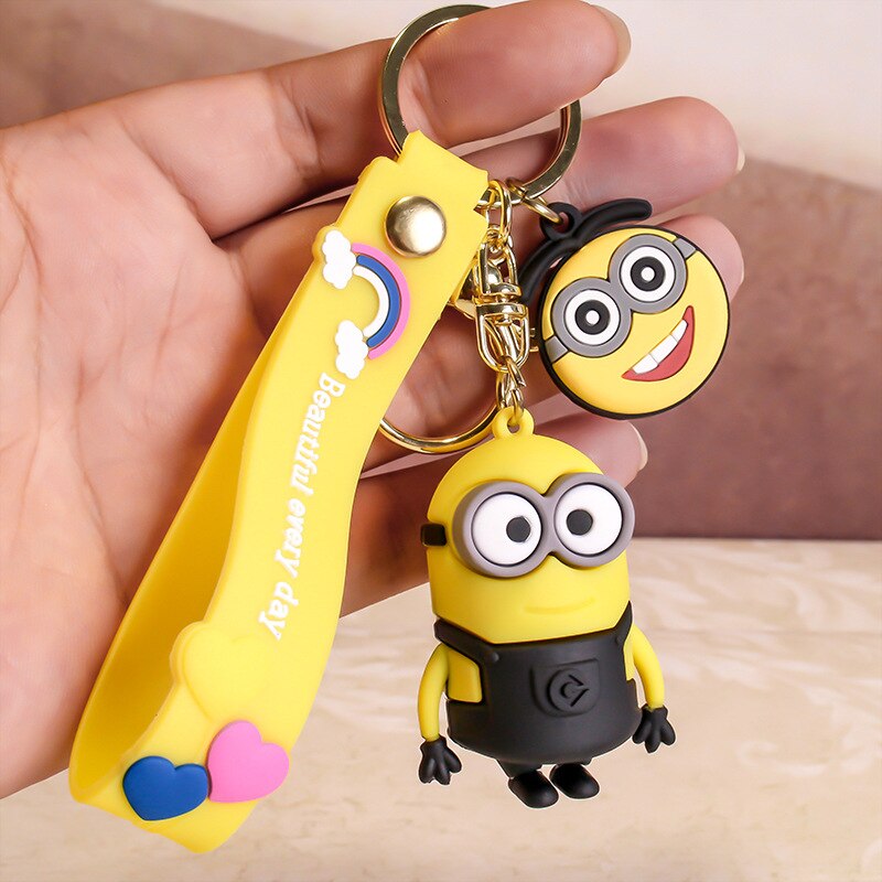 New Anime Little Yellow Man Cartoon Minions Animal Series Bag Pendant Cute Creative Animation Toys Keyring Car Accessories Gifts