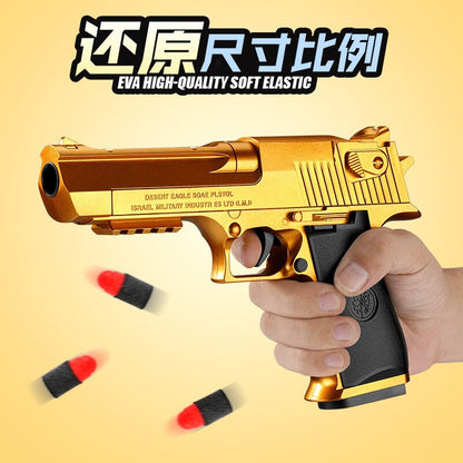 Desert Eagle Colt 1911 sand throwing shell soft bullet gun manually loaded EVA launching soft bullet gun children&#39;s outdoor toys