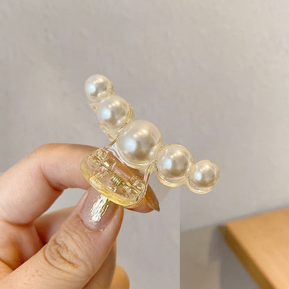 Pearl Hair Claw Set Clip for Women Gold Color Hairpins Metal Hair Accessories Geometric Hollow Pincer Barrette Crystal Clip Big