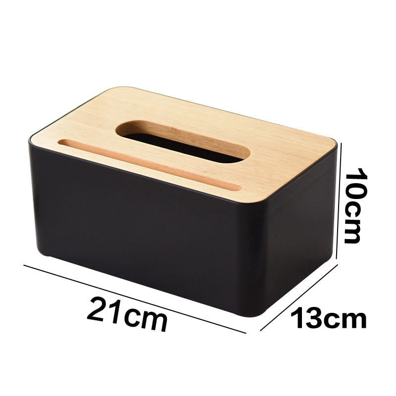 Japanese Tissue Box Wooden Cover Toilet Paper Box Solid Wood Napkin Holder Case Simple Stylish Home Car Tissue Paper Dispenser