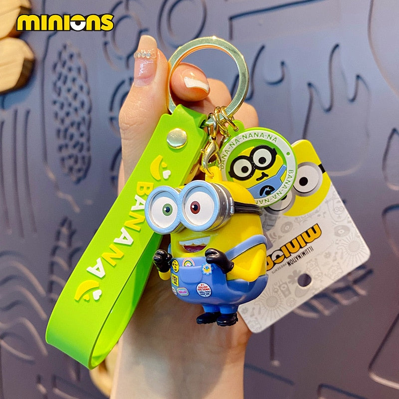 New Anime Little Yellow Man Cartoon Minions Animal Series Bag Pendant Cute Creative Animation Toys Keyring Car Accessories Gifts