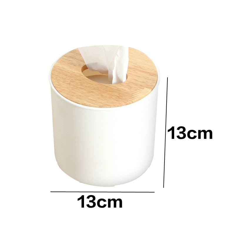 Japanese Tissue Box Wooden Cover Toilet Paper Box Solid Wood Napkin Holder Case Simple Stylish Home Car Tissue Paper Dispenser