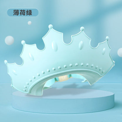 Children Shampoo Cap Crown Baby Shower Cap Adjustable Size Cartoon Bath Visor Infant Hair Shield Ear Protection Waterproof Cover