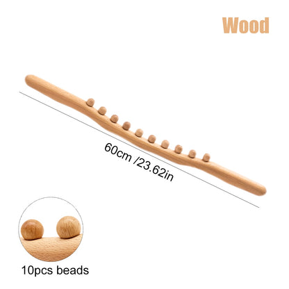 Wooden Therapy Massager Roller Trigger Point Massager Stick for Fascia Cellulite Muscle &amp; Abdomen Body, Muscle Belly Relief Tool