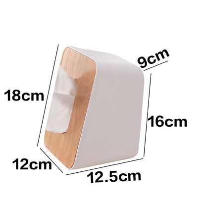 Japanese Tissue Box Wooden Cover Toilet Paper Box Solid Wood Napkin Holder Case Simple Stylish Home Car Tissue Paper Dispenser