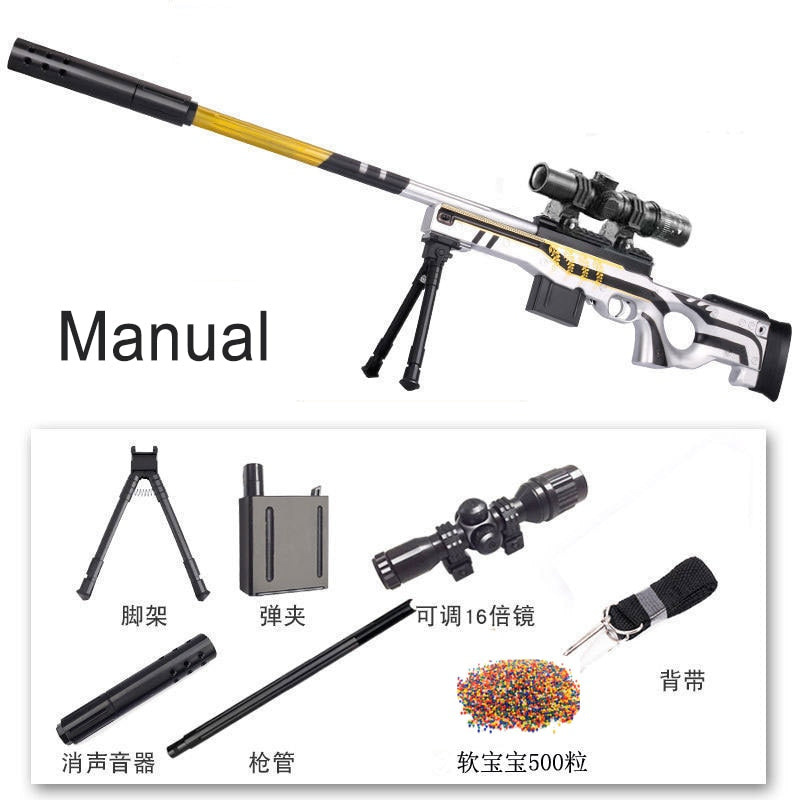 Sniper Rifle M416 Toy Gun Manual 98K AWM Water Gel Blaster Pistol Outdoor Game AirSoft Weapon Pistola For Boy Adults Gift