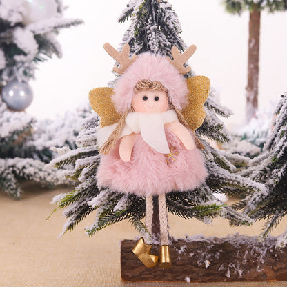 Christmas Cute Fabric Antler Plush Girl Decoration Ornaments