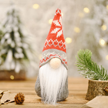 Snowflake Knitted Hat Forest Old Man Doll Ornaments