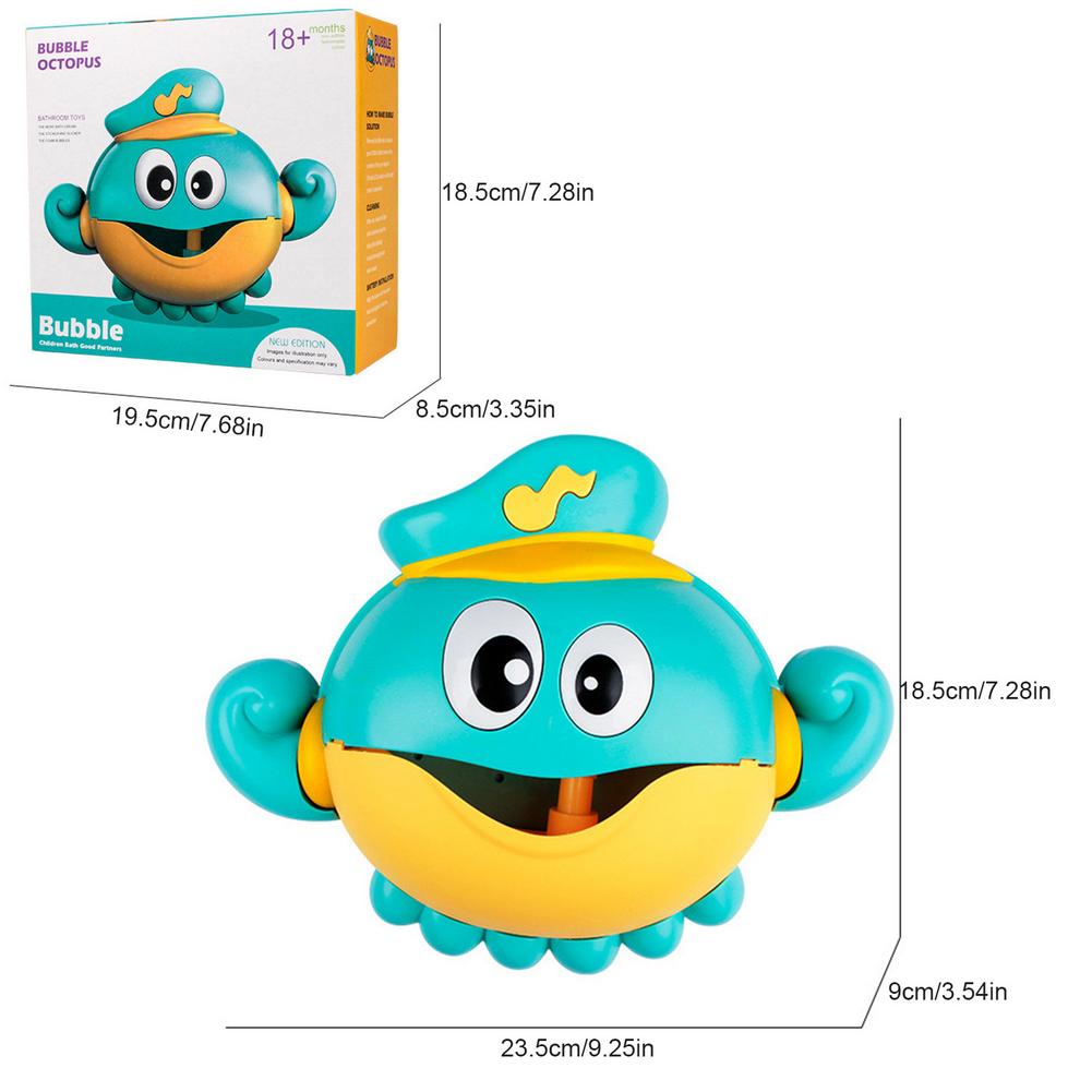 Baby Bath Automatic Bubble Blower Octopus Music Toy