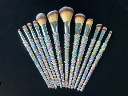 Diamond 12 Gems Makeup Beauty Tool Loose Powder Brush Repairing Concealer Brush