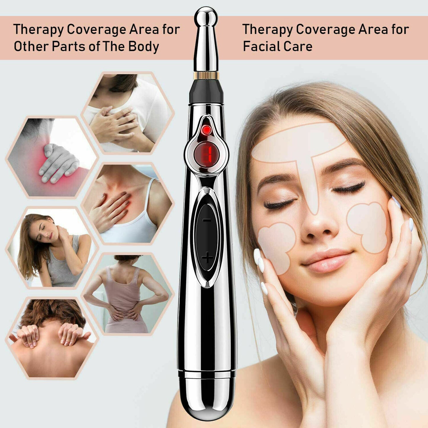 9 Gears Electronic Acupuncture Pen Massage Stick Pain Relif Therapy Massage Pen Meridian Health Care Neck Massage Body Relax Therapy Acupuncture Electronic Pen Meridian Energy Heal Massage Pain Relief